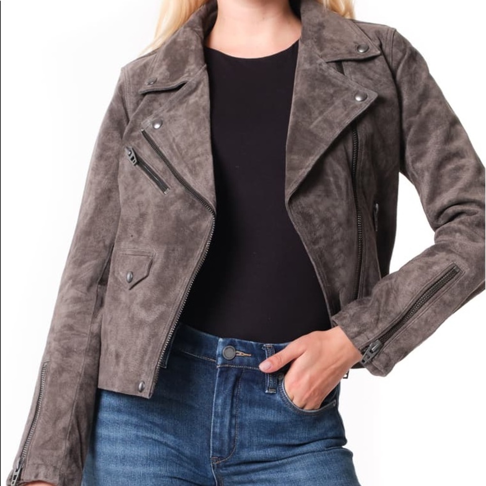 NYC Blank gray suede Moro jacket